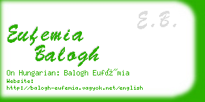 eufemia balogh business card